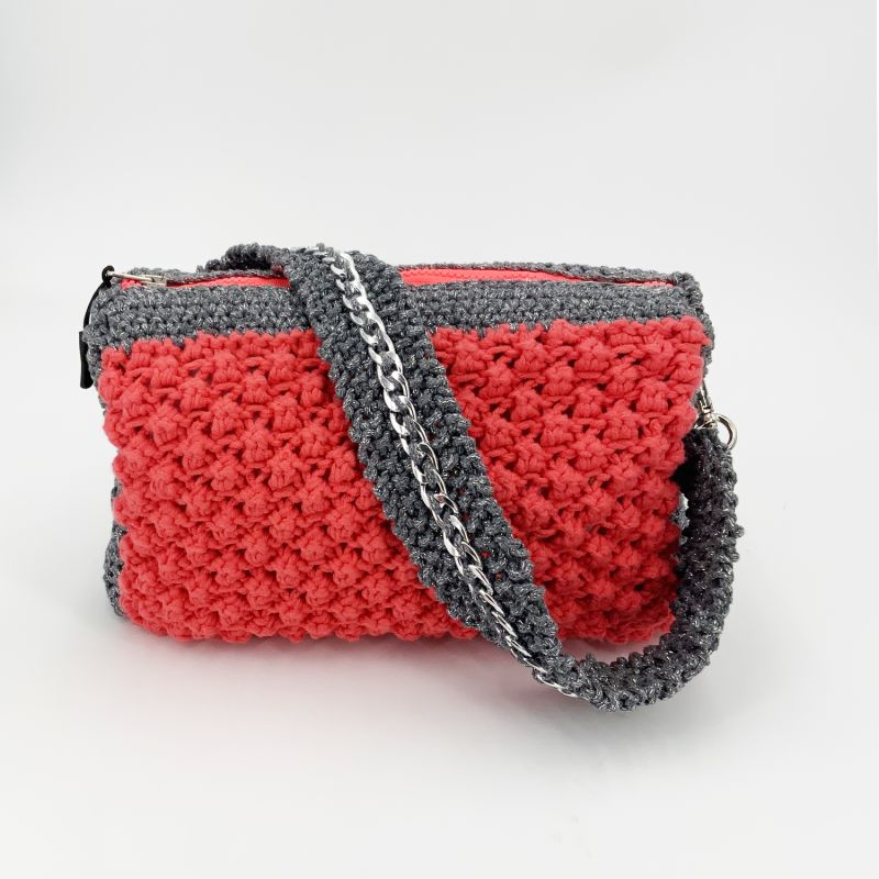 Agarimo Hand Knitted Bag - Coral image