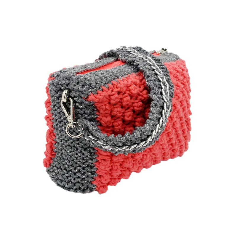 Agarimo Hand Knitted Bag - Coral image