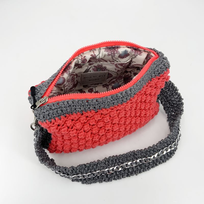 Agarimo Hand Knitted Bag - Coral image