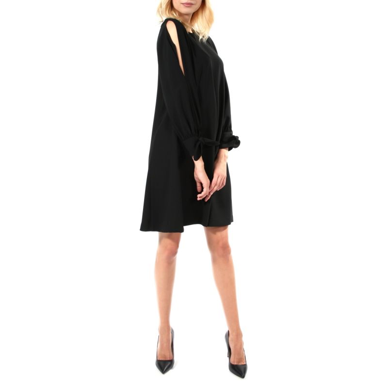 Agathe Black Mini Flared Dress image