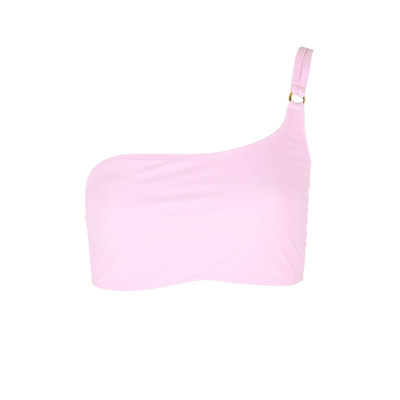 Annie One Shoulder Bandeau Top Powder image