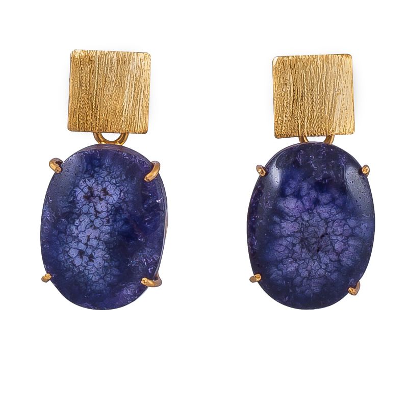 Purple Solar Quartz Earrings image