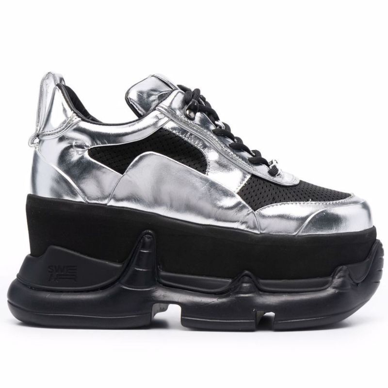 Air Rev. Nitro Sky Platform Sneakers - Silver & Black image