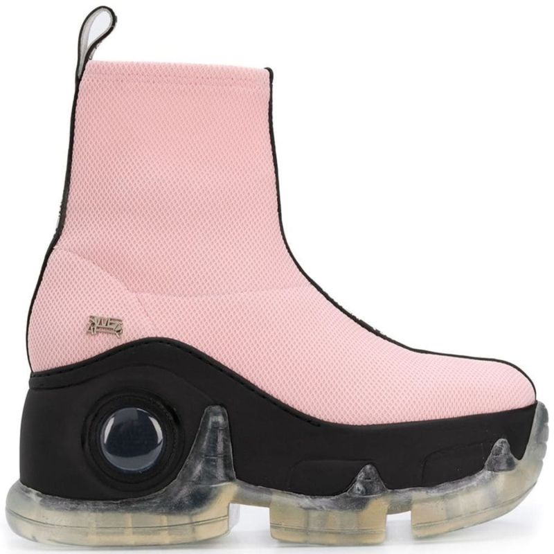 Air Rev. Xtra Hybrid Platform Boots  - Baby Pink & Black image