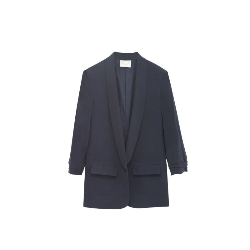 Luca Silk Blazer - Blue image