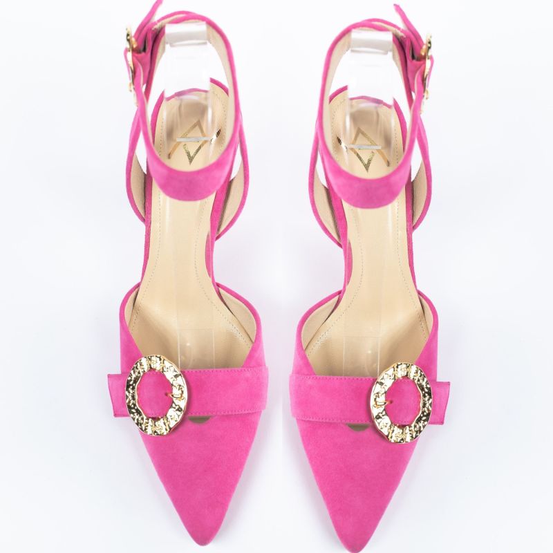 Fucsia Suede Heels image