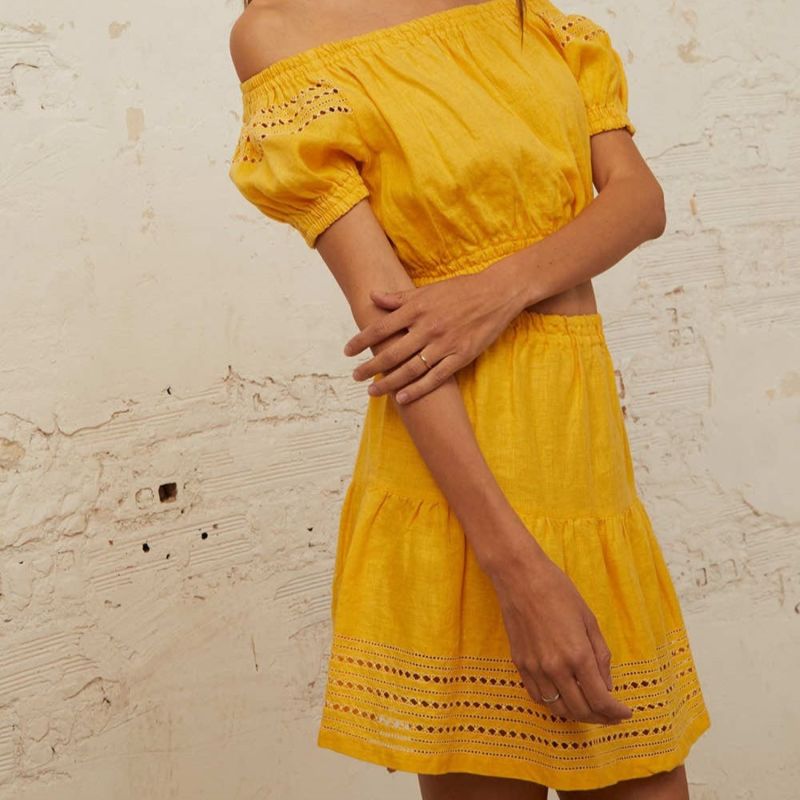 Yarina Mini Skirt In Canary Yellow image