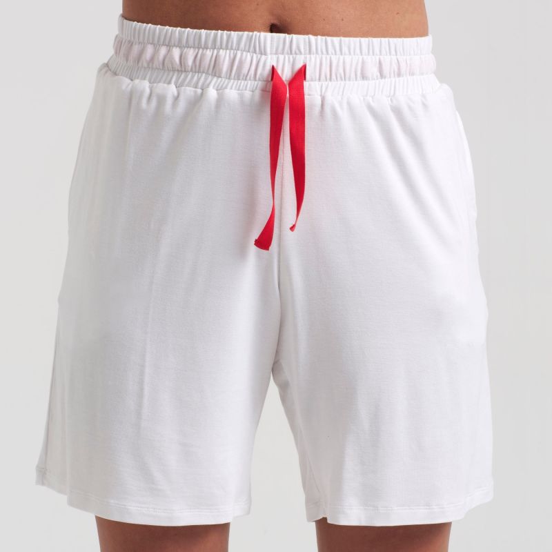 Bamboo Lounge Shorts- White image