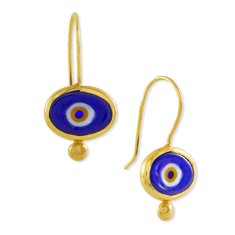 Alara Evil Eye Navy Drop Earrings image