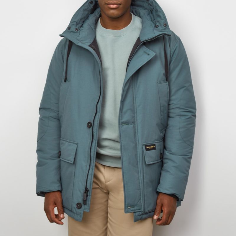 Alaska Faux Fur Parka - Teal Blue image