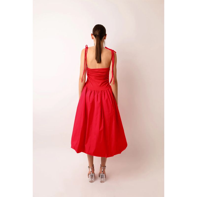 Alexa Cherry Red Puffball Dress image