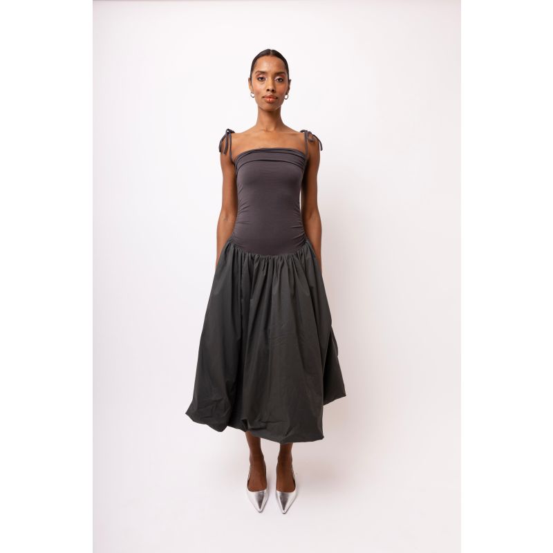 Alexa Dark Grey Puffball Dress image