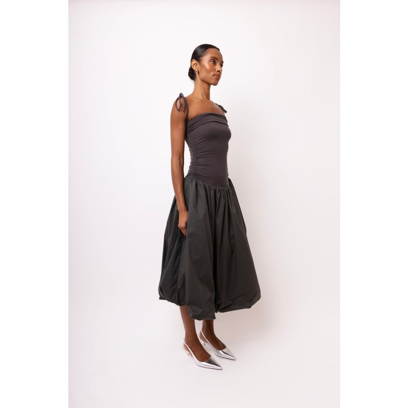 Alexa Dark Grey Puffball Dress image