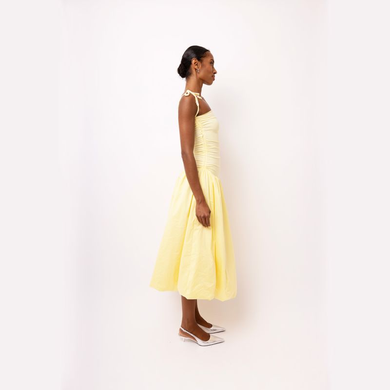 Alexa Yellow Puffball Dress image
