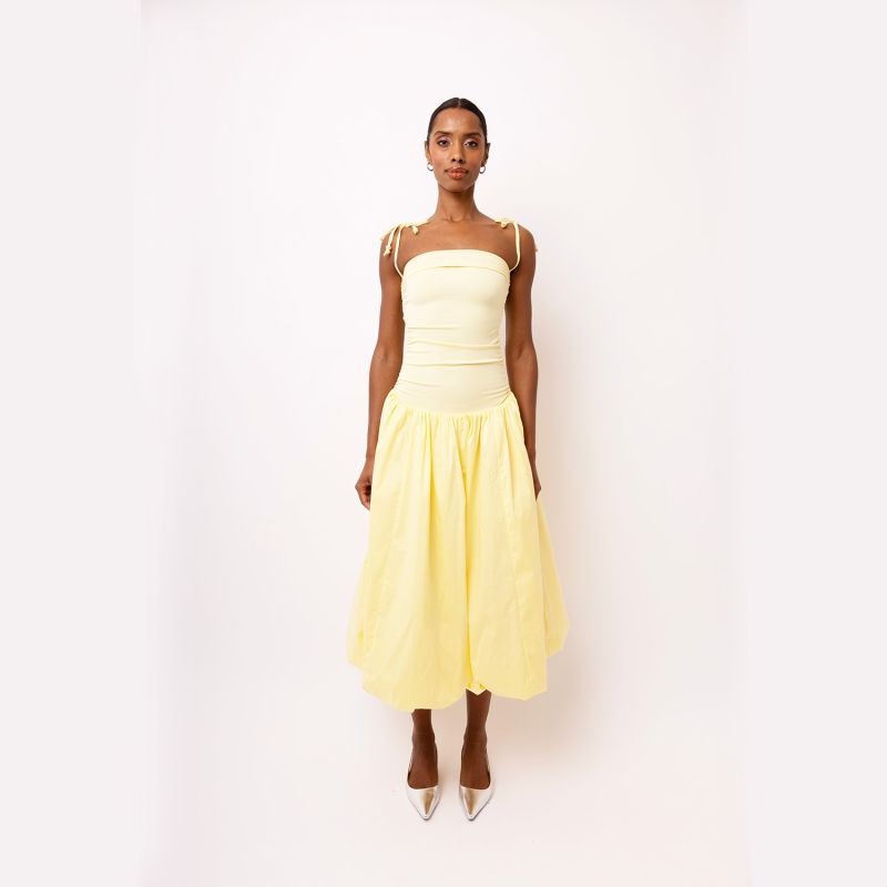 Alexa Yellow Puffball Dress image