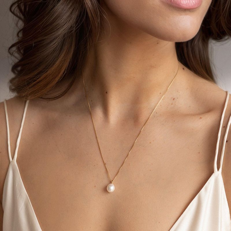 Alexandra Classic Baroque Pearl Gold Necklace image