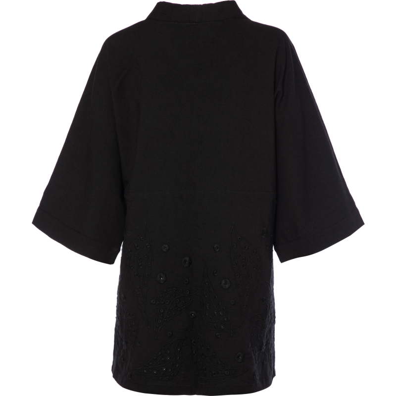 Alexandria Black Short Kimono image