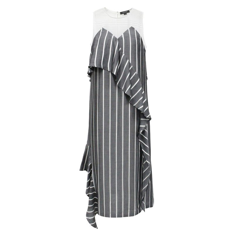 Stripes Assymetric Midi Dress image