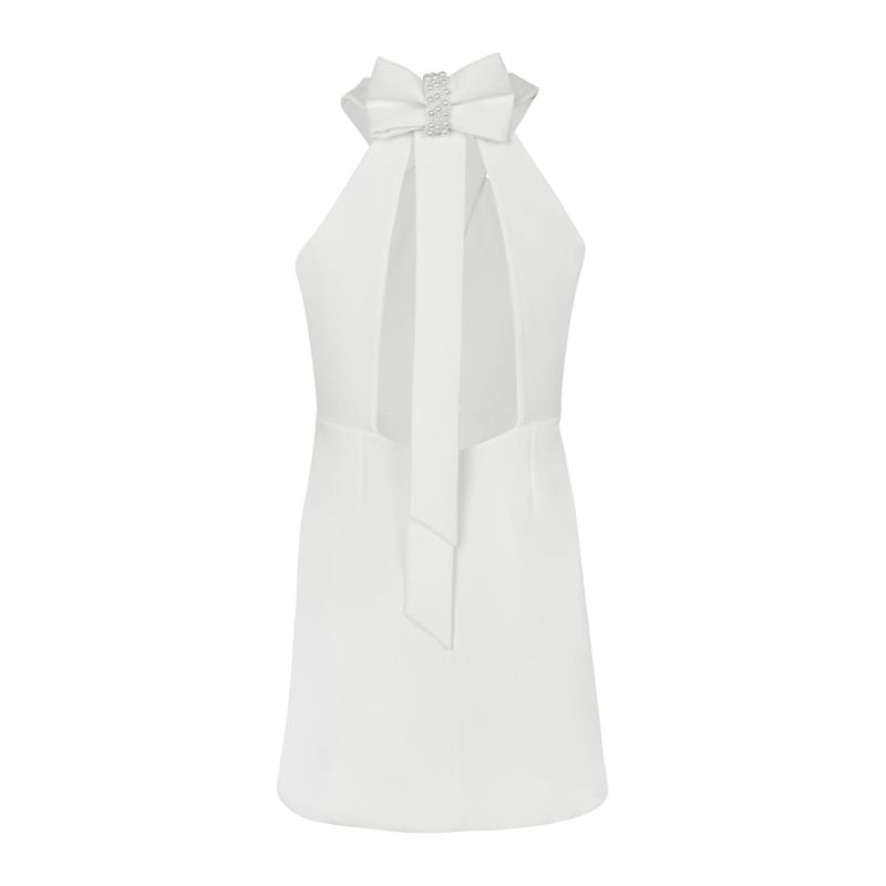 Alice Bow Detail Backless Mini Dress image