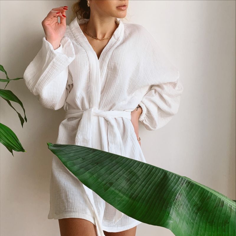 Alice Cotton White Kimono Robe image