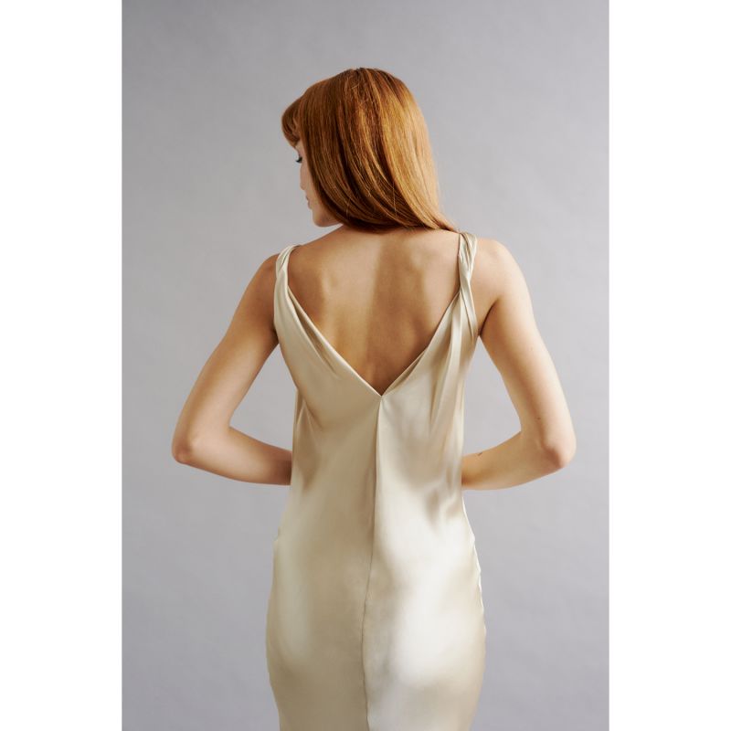 Alice Silk Slip Dress - Sand image