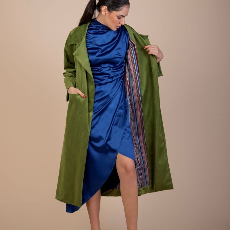 Alisha Royal Blue Satin Dress image