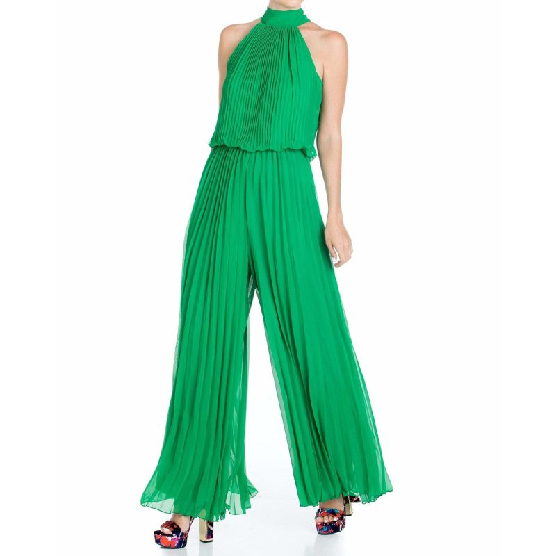 Wild Orchid Pleat Jumpsuit - Emerald image