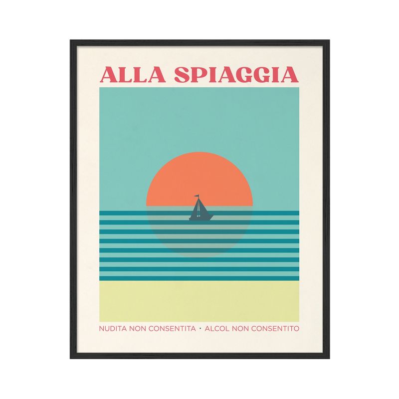 Alla Spiaggia Italian Beach Print - Large image