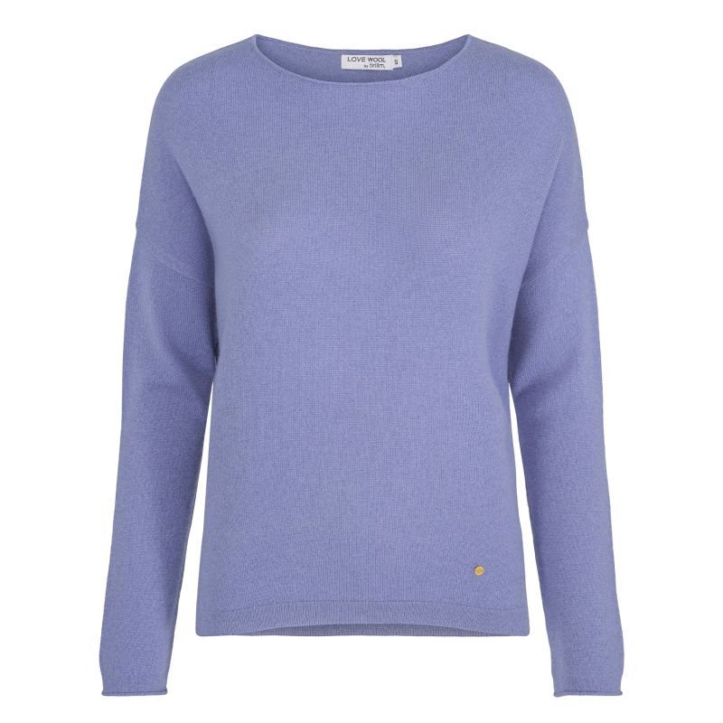 Ally Cashmere Boatneck Pullover - Dove Blue image