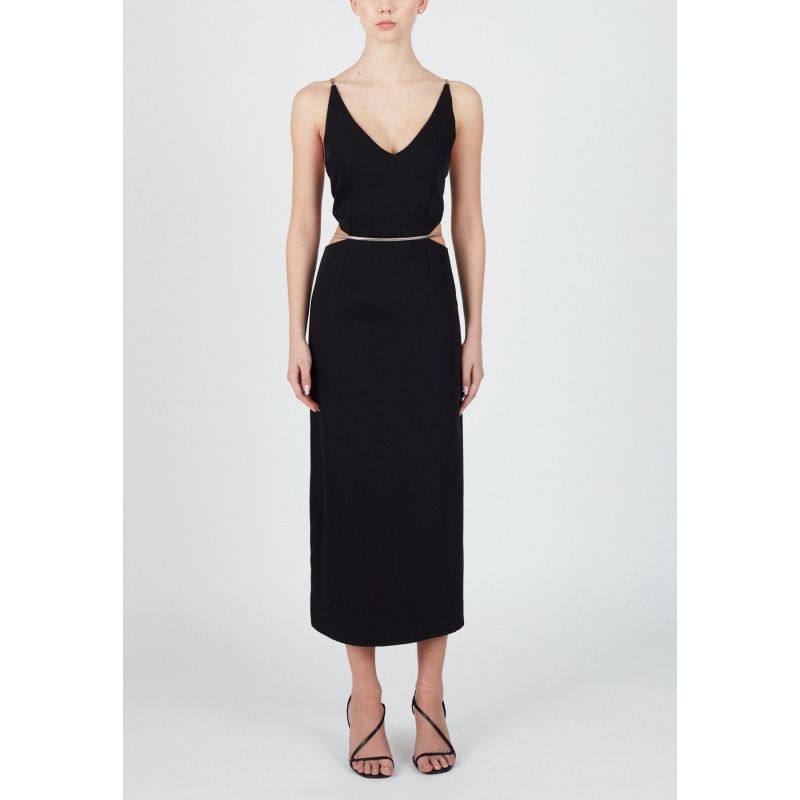 Alma Black Cut Out Midi Dress image