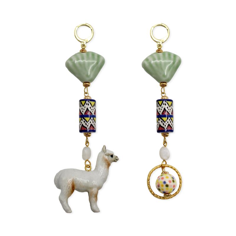 Alpaca Funfetti Gold Earrings image