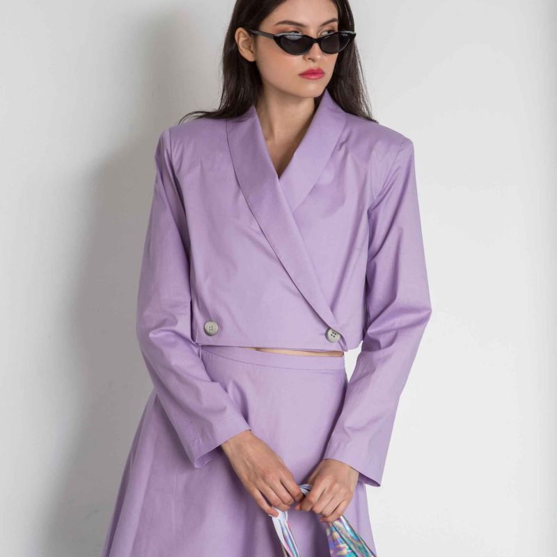 Cropped Blazer Lilac image