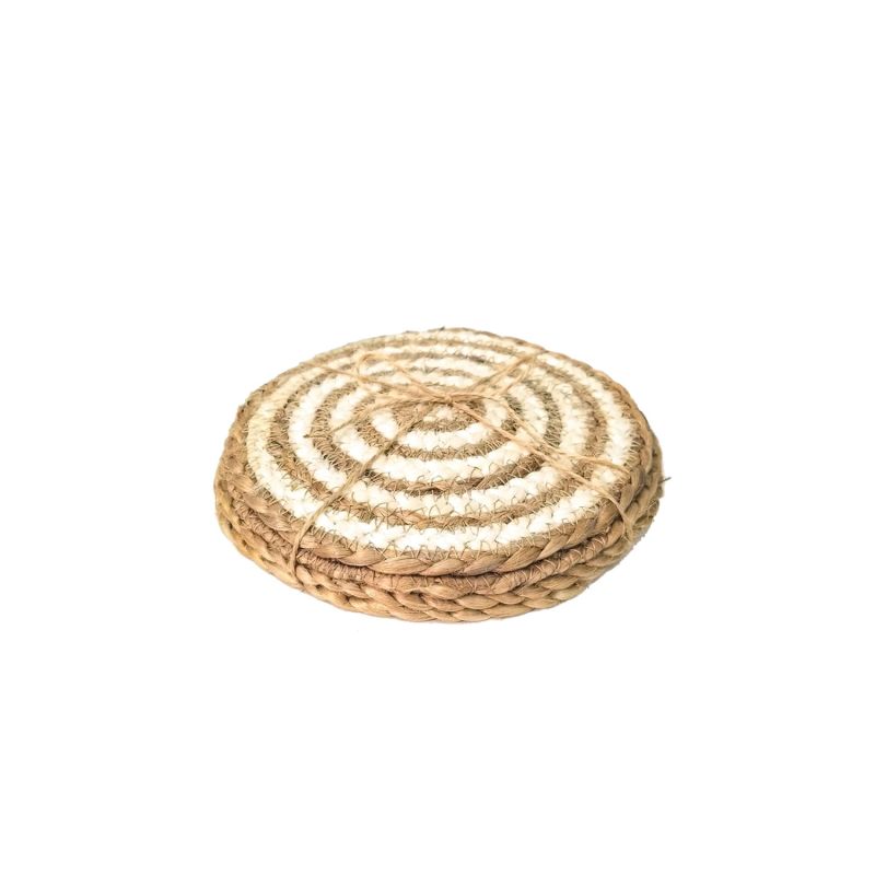 Kata Spiral Coaster Trivet In Natural - Set Of 4 image