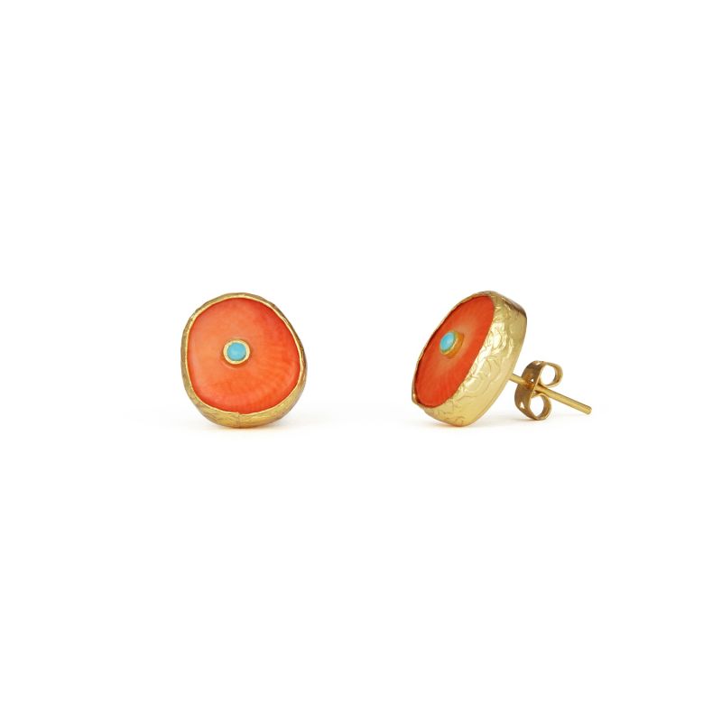 Amalfi Orange Stud Earrings image