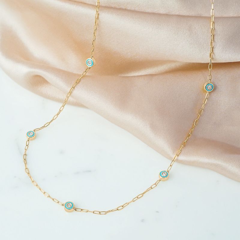 Amanda - Turquoise Diamond Necklace image