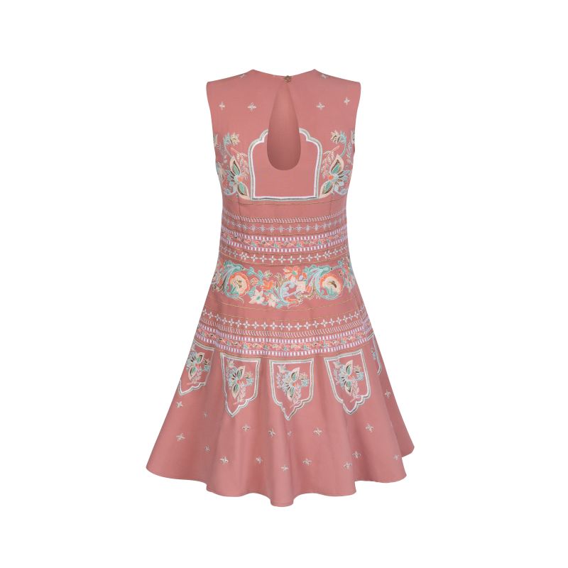 Amara Embroidered Blush Dress image