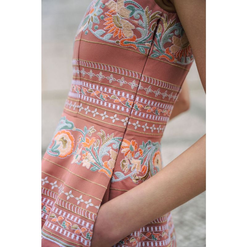 Amara Embroidered Blush Dress image