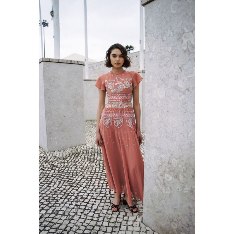 Amara Embroidered Maxi Dress image