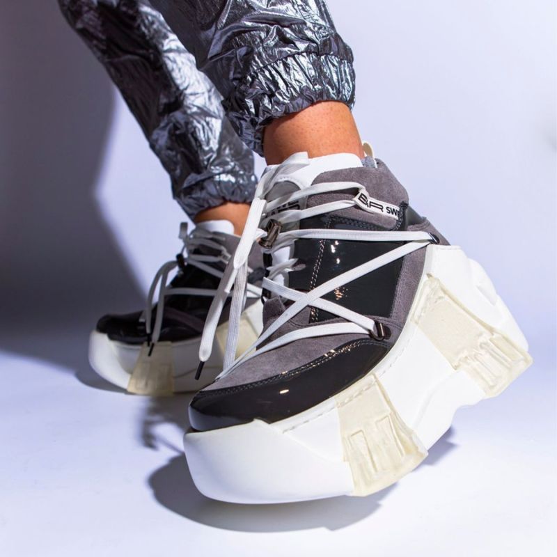 Amazon Platform Sneakers - Grey & White image