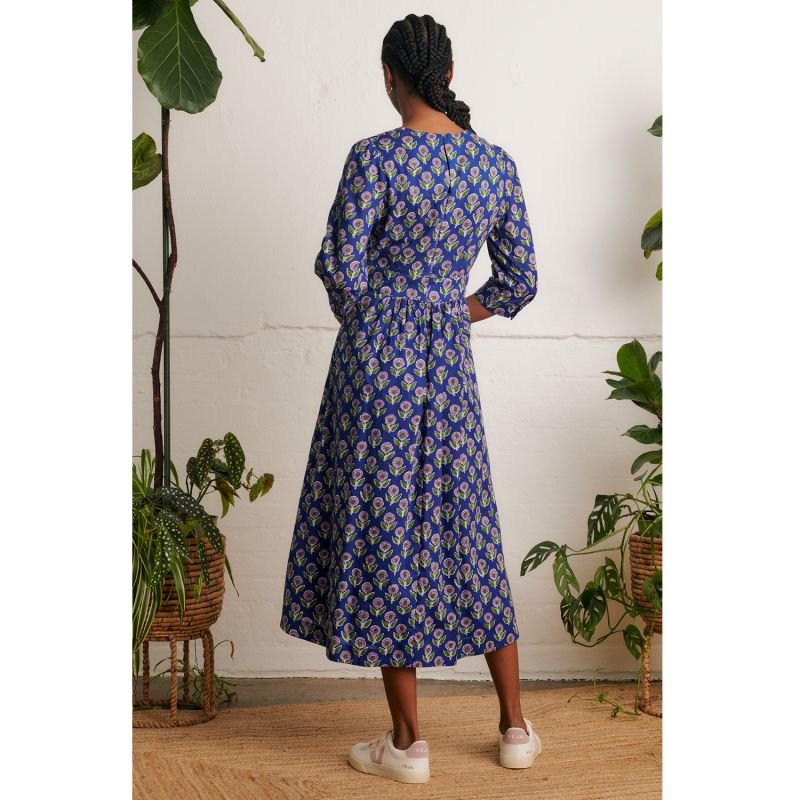 Amelia Aster Block Print Dress image