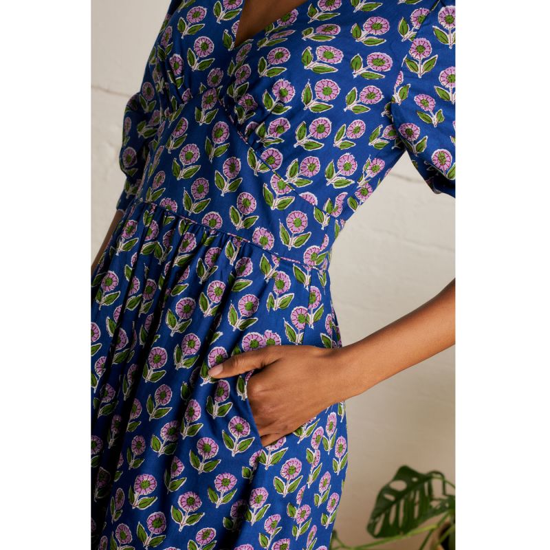 Amelia Aster Block Print Dress image