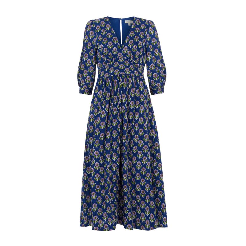 Amelia Aster Block Print Dress image