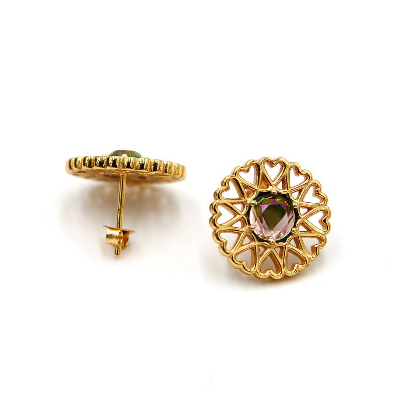 Amoare® Paris Earrings In Gold Vermeil - Rhinestone image