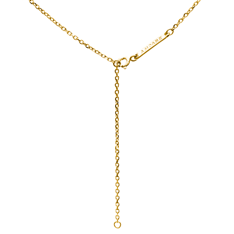 Amoare® Paris Small Necklace In Gold Vermeil - Emerald Green image