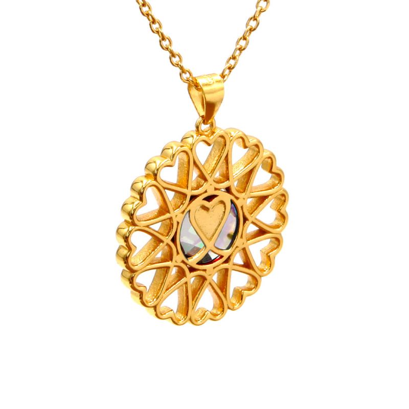 Amoare® Paris Large Necklace In Gold Vermeil - Rhinestone image