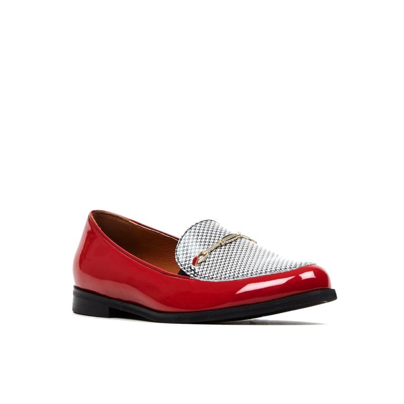 Dune guilt best sale loafers red