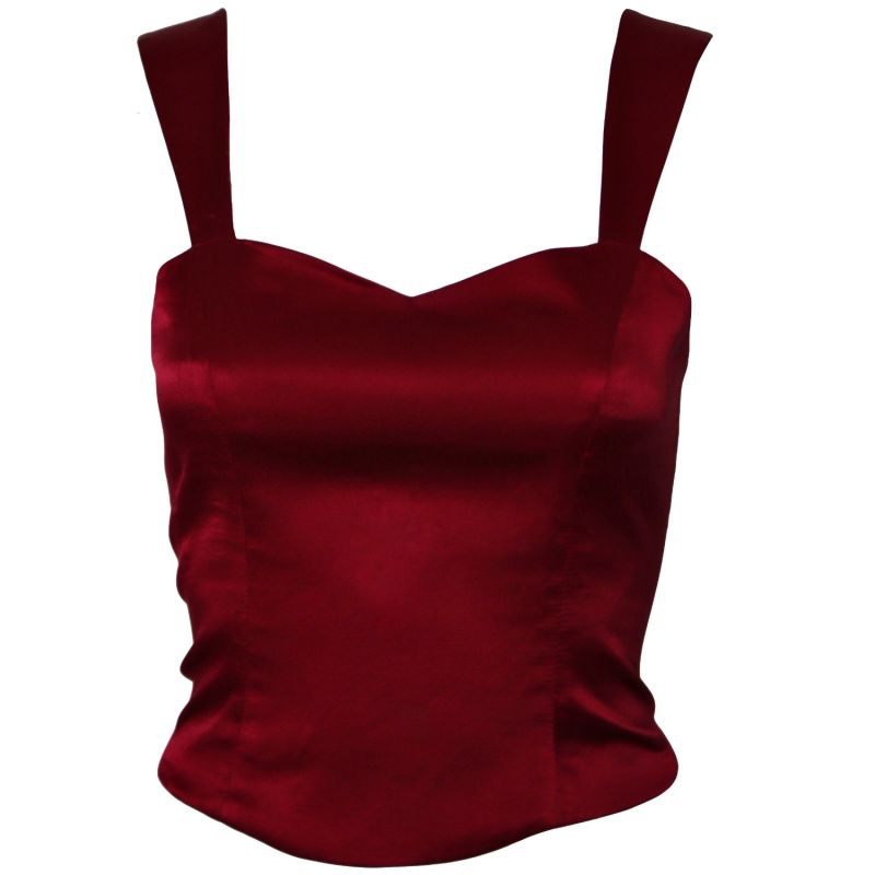 Amour Red Silk Loose Corset Top image