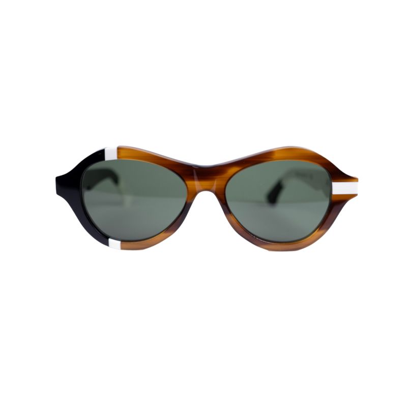 Ana - Award Winning Sunglasses In Caramel-Black-White image