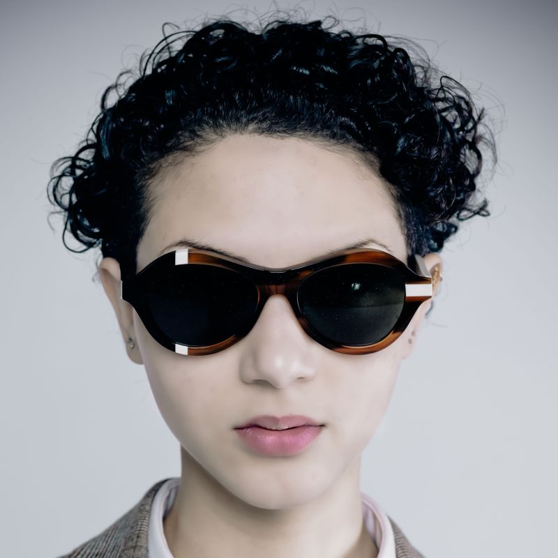 Ana - Award Winning Sunglasses In Caramel-Black-White image
