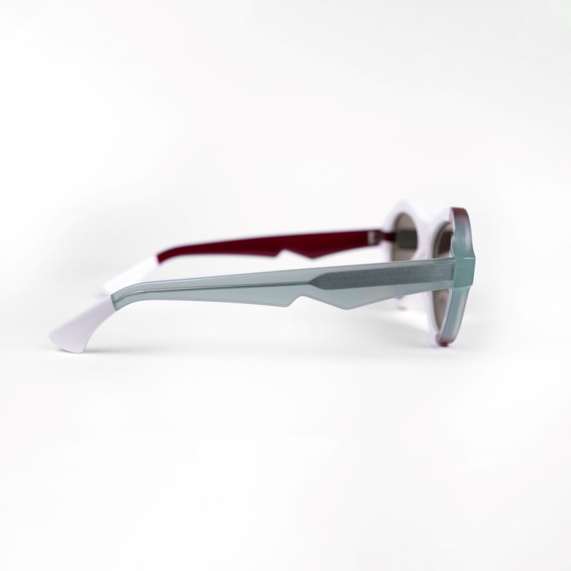 Ana - Award Winning Sunglasses In White-Mint-Red image